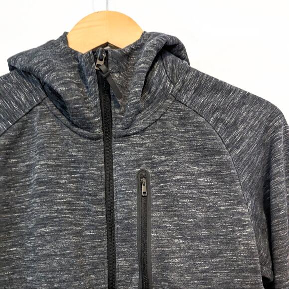 Uniqlo Hooded Zip Up Jacket Sweatshirt Marled Grey Size S - Picture 4 of 8